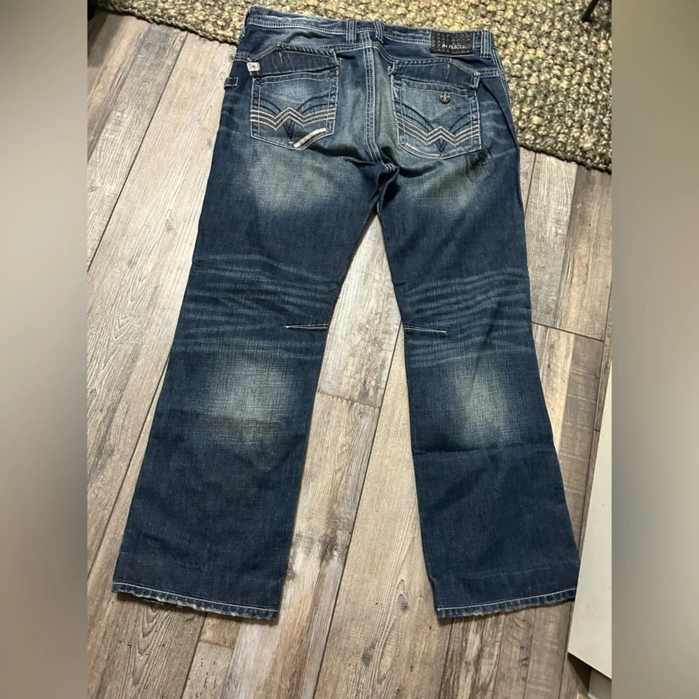 Affliction Black Premium Blake Relaxed straight Distressed Jeans Dark wash